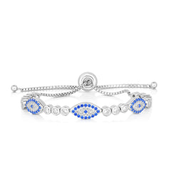 Parkplace Jewelers sterling-silver-cz-evil-eye-station-friendship-bracelet-agrc6657