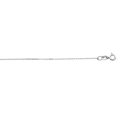 White Sterling Silver Diamond Cut/ Textured Classic Cable Necklace