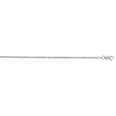 White Sterling Silver Diamond Cut/ Textured Round Wheat Necklace