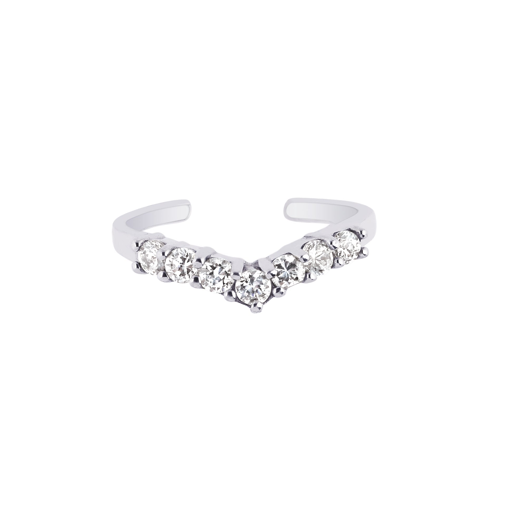 Parkplace Jewelers silver-cz-chevron-toe-ring-agtr101