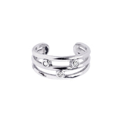Parkplace Jewelers silver-triple-row-scattered-cz-toe-ring-agtr108