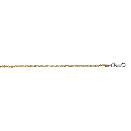 Parkplace Jewelers silver-two-tone-sparkle-chain-anklet-agw157