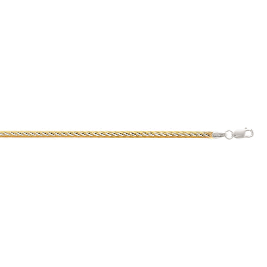 Parkplace Jewelers silver-two-tone-snake-chain-inspired-anklet-agw63