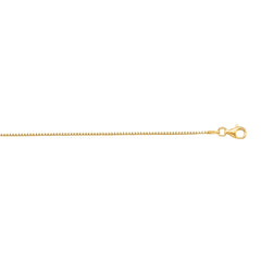 Yellow Sterling Silver Polished Classic Box Necklace