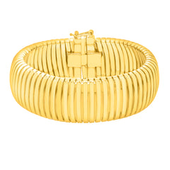 Yellow Sterling Silver Polished Tubogas Bracelet