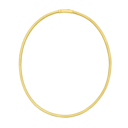 Yellow Sterling Silver Polished  Necklace
