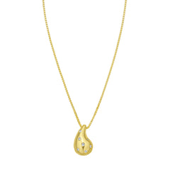 Yellow Sterling Silver Polished Silver With Gold Plating Necklace