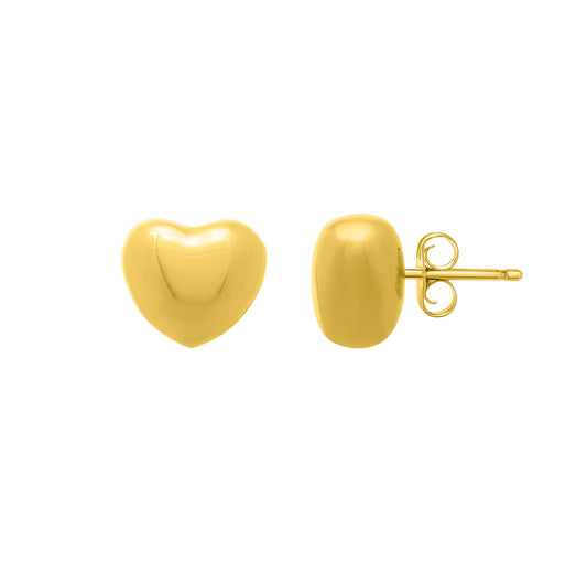 Parkplace Jewelers silver-plated-puffed-small-heart-stud-earrings-agye15966