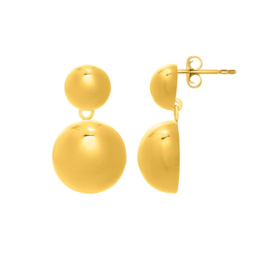 Parkplace Jewelers silver-plated-puffed-round-button-drop-earrings-agye15968