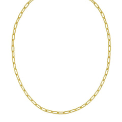 Yellow Sterling Silver Polished Paperclip Bracelet