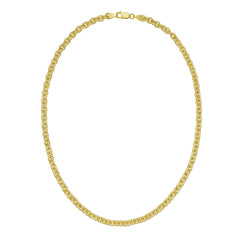 Yellow Sterling Silver Polished Gold Plated Rolo Necklace