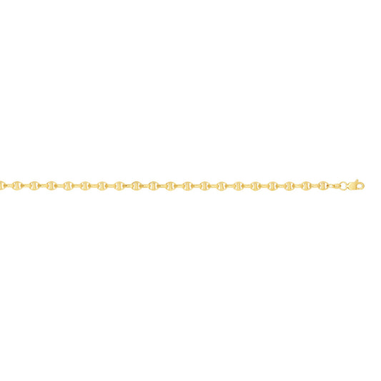 Yellow Gold Polished Lite Anchor Necklace