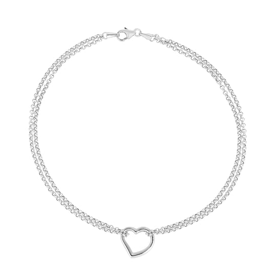Parkplace Jewelers 14k-gold-open-heart-anklet-ank12