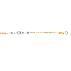 Parkplace Jewelers 14k-two-tone-gold-anklet-ank180
