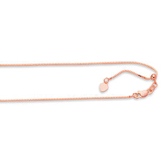 Rose Gold Polished Adjustable Box Necklace