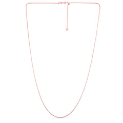 Rose Gold Diamond Cut/ Textured Adjustable Popcorn Necklace