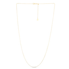 Yellow Gold Polished Adjustable Cable Necklace
