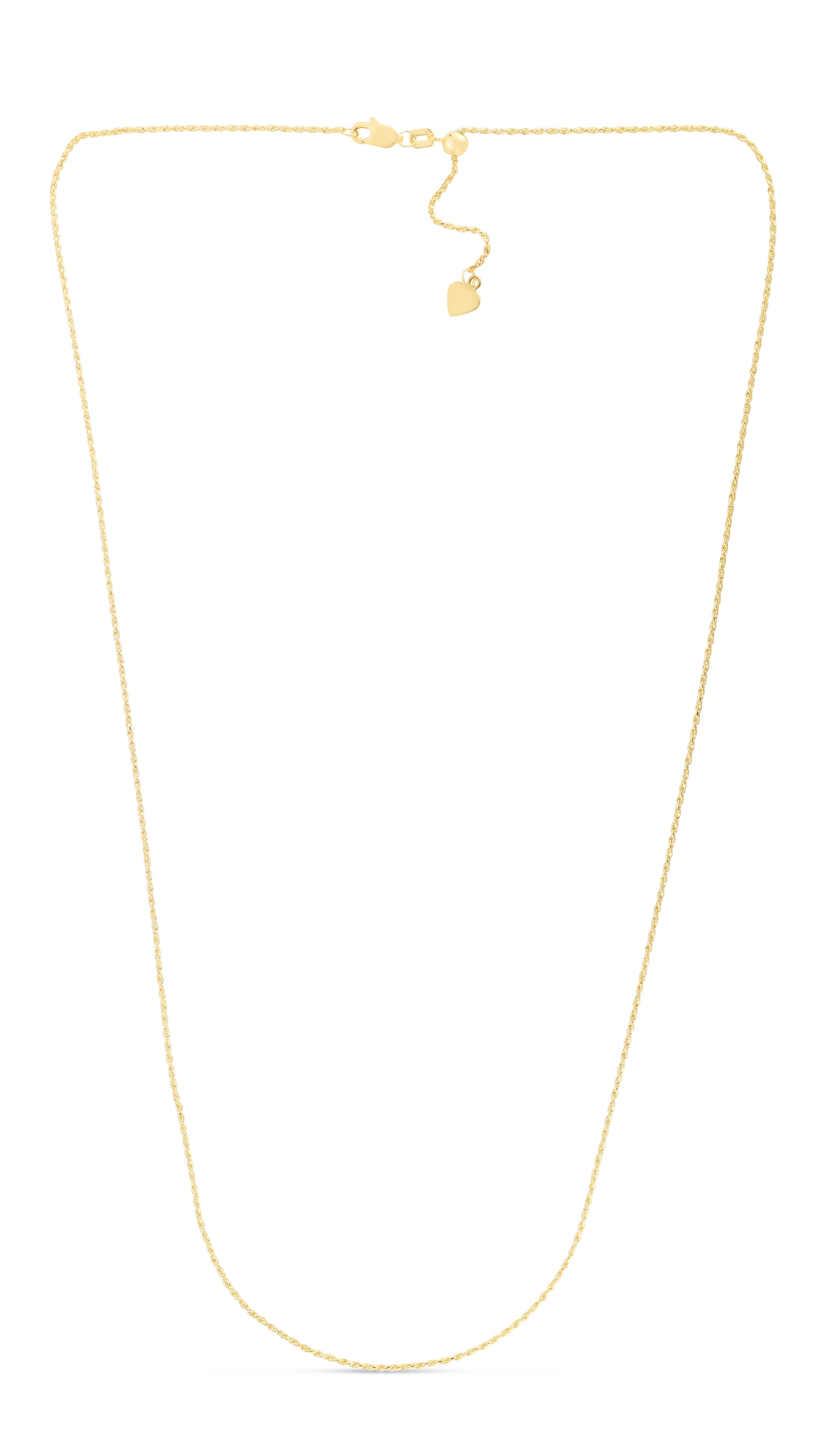 Adjustable Rope Chain Royal Chain 14K Gold 0.95mm Adjustable Rope Chain AROY1 – Park Place ...