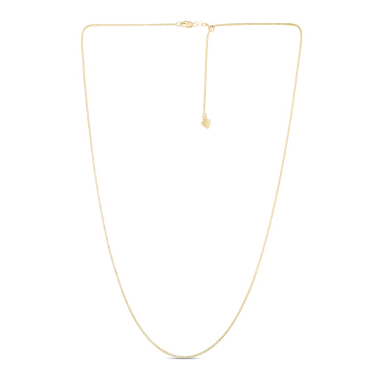 Yellow Gold Diamond Cut/ Textured Adjustable Popcorn Necklace