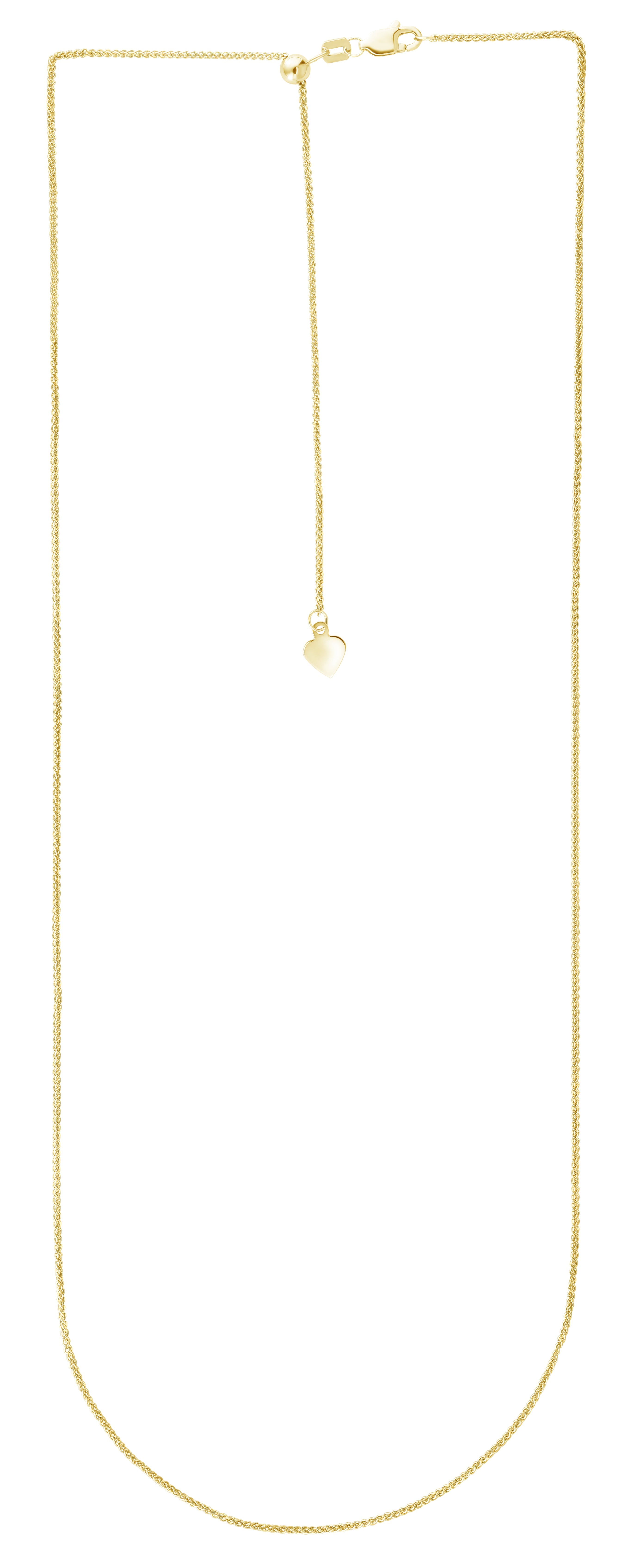 Parkplace Jewelers 14k-gold-adjustable-wheat-chain-arw1