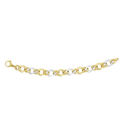 Royal Chain 14K Gold Open Oval Heritage Link Bracelet AUF1055