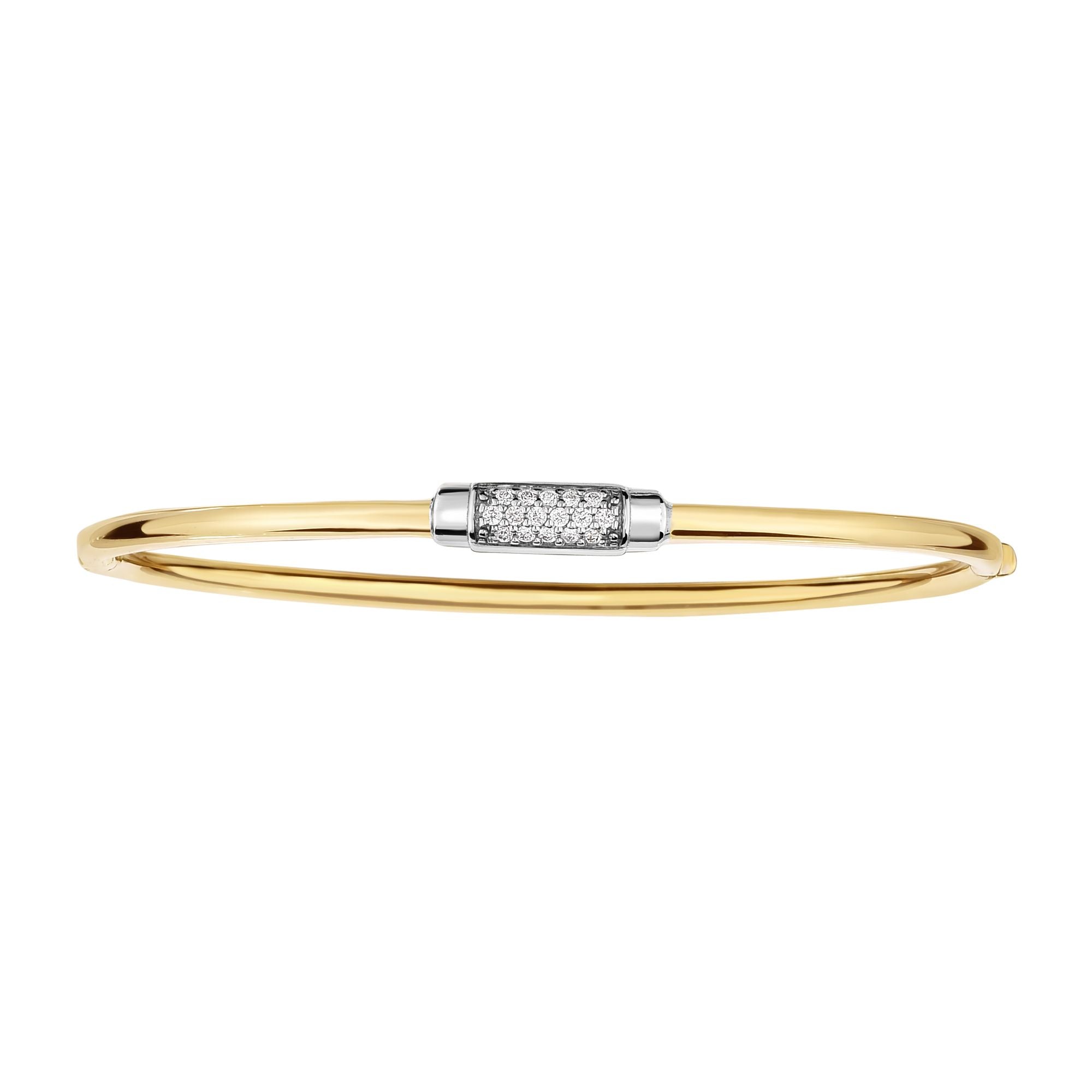 Royal Chain 14K Gold .14ct Diamond Heritage Bangle AUYWBG1100