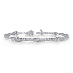 LAFONN 5.82 CTW Classic Station Link Bracelet B0043CLP72
