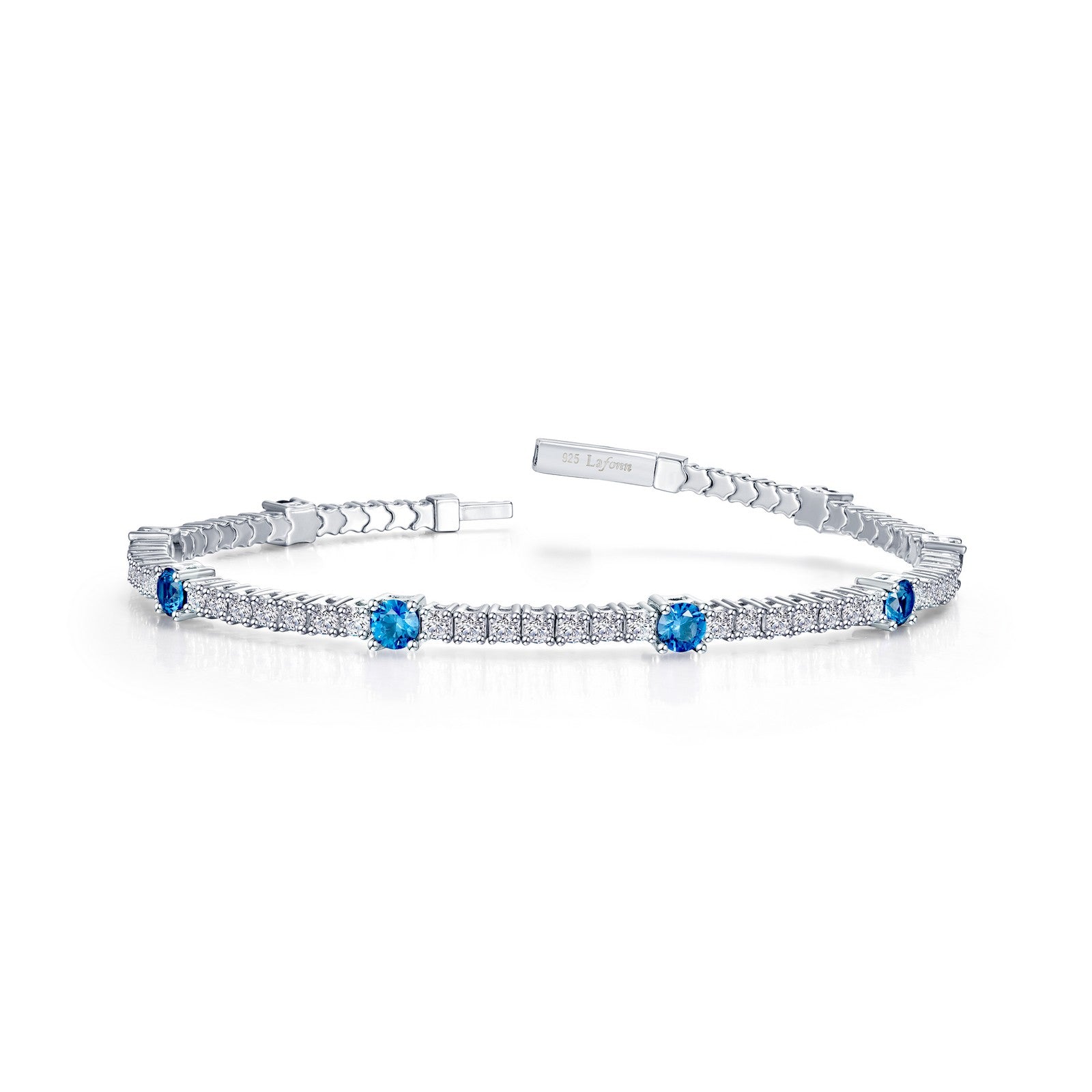 LAFONN 3.25 CTW Station Flexible Tennis Bracelet B0196CLP68
