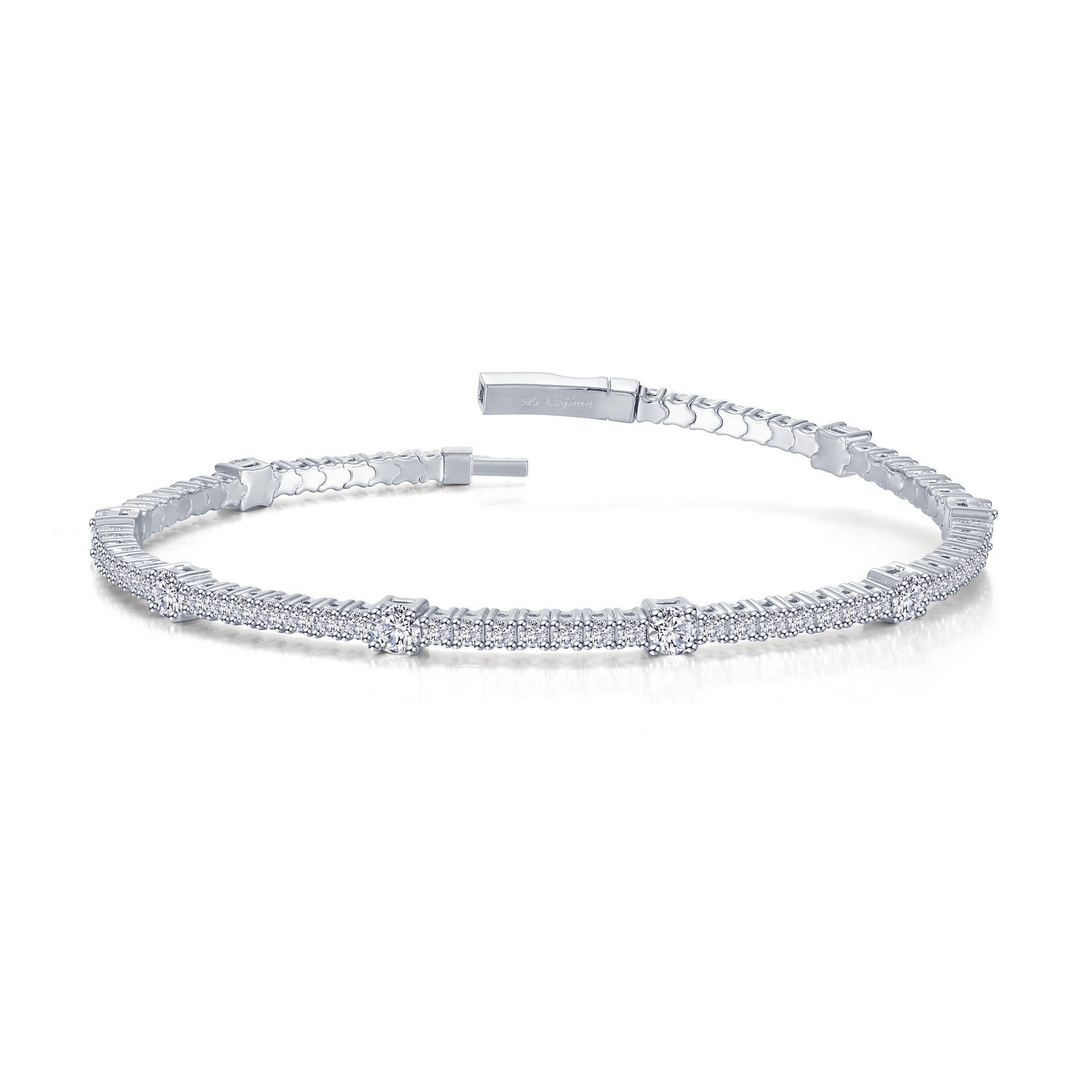 LAFONN 3.25 CTW Station Flexible Tennis Bracelet B0196CSP68