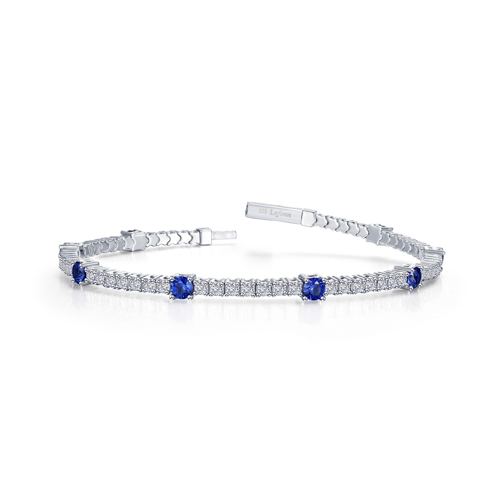 LAFONN 3.25 CTW Station Flexible Tennis Bracelet B0196CSP68