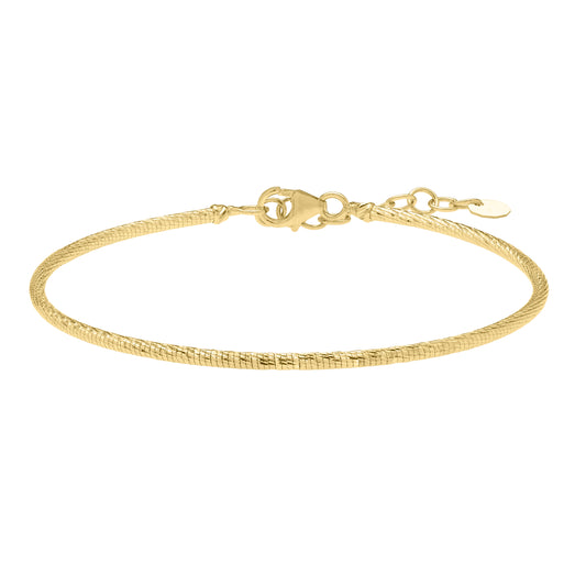 Royal Chain 14K Diamond Cut Stack Bangle B10226