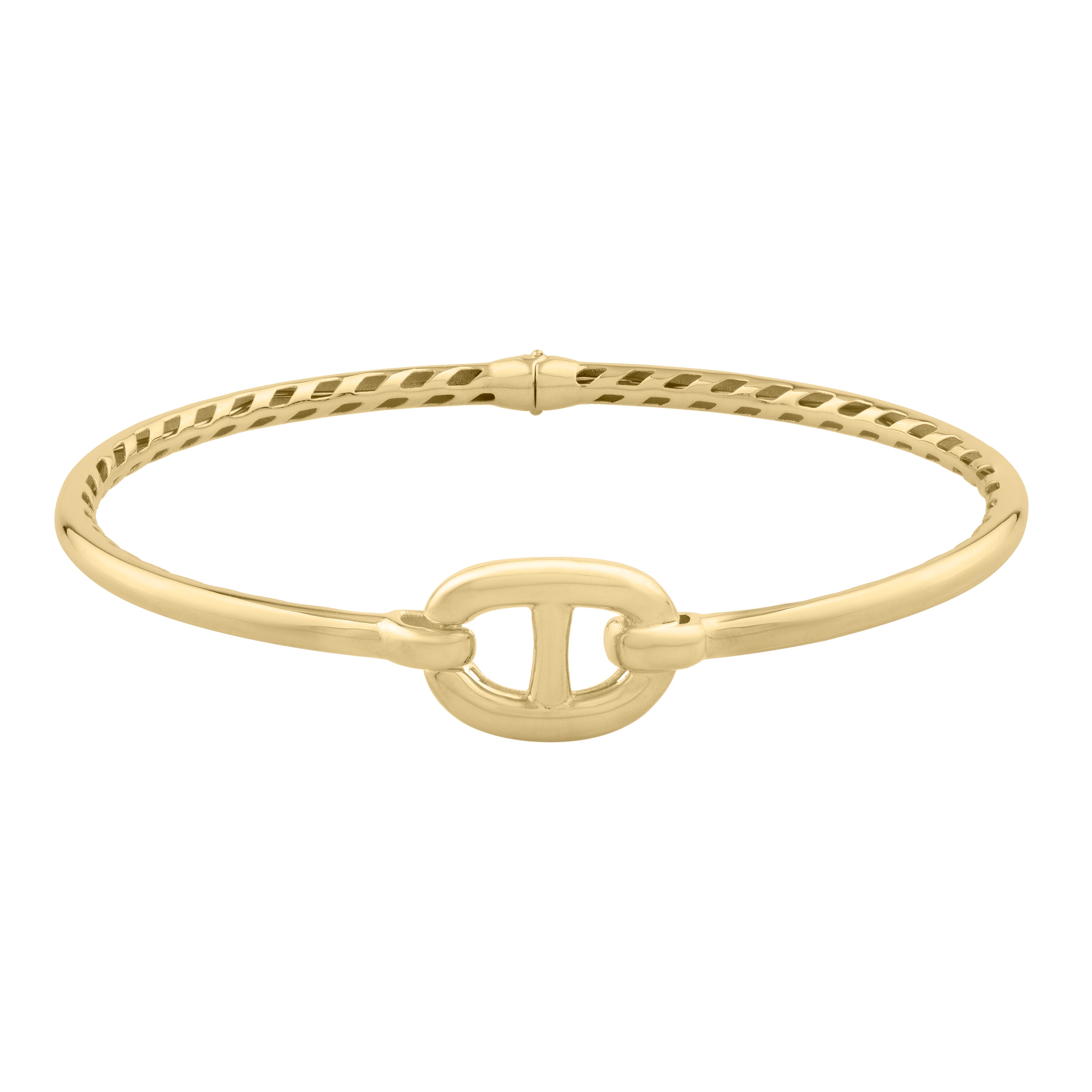 Royal Chain 14K Puff Mariner Link Bangle B10228