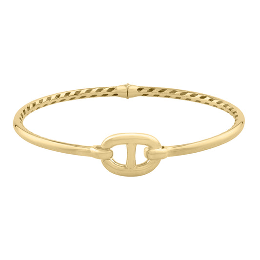 Royal Chain 14K Puff Mariner Link Bangle B10228