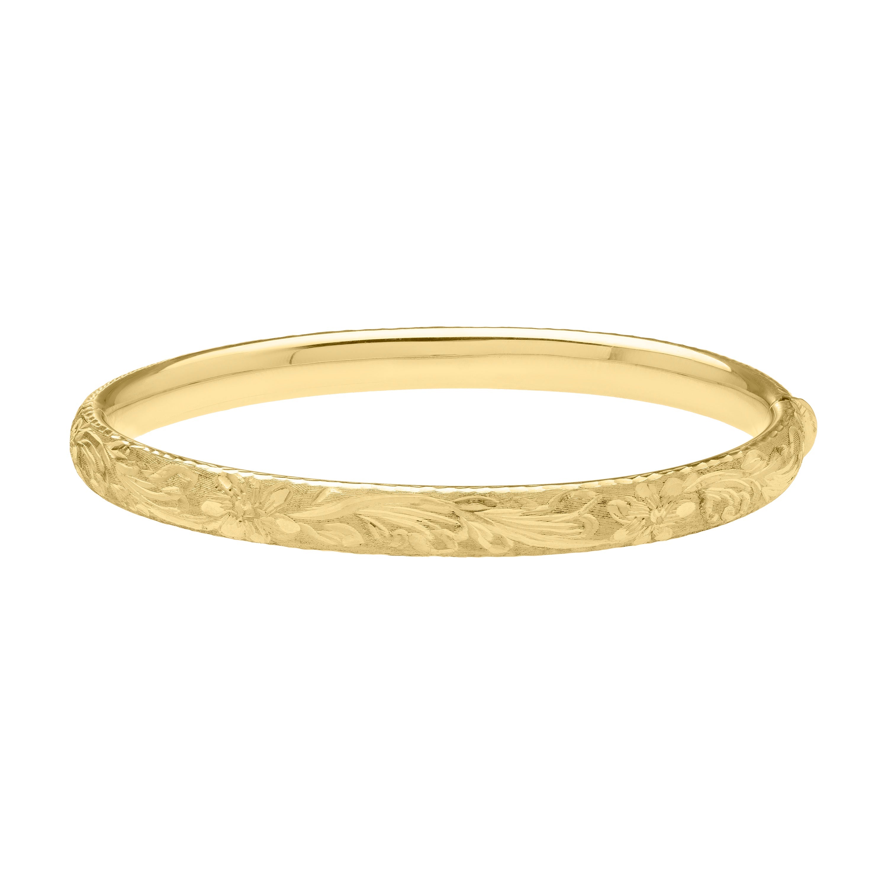 Parkplace Jewelers 14k-medium-engraved-bangle-b10260