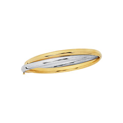 Parkplace Jewelers 14k-two-tone-gold-interlocked-bangle-bg124