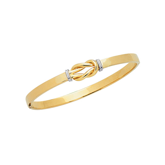 Royal Chain 14K Gold Knot Bangle BG125