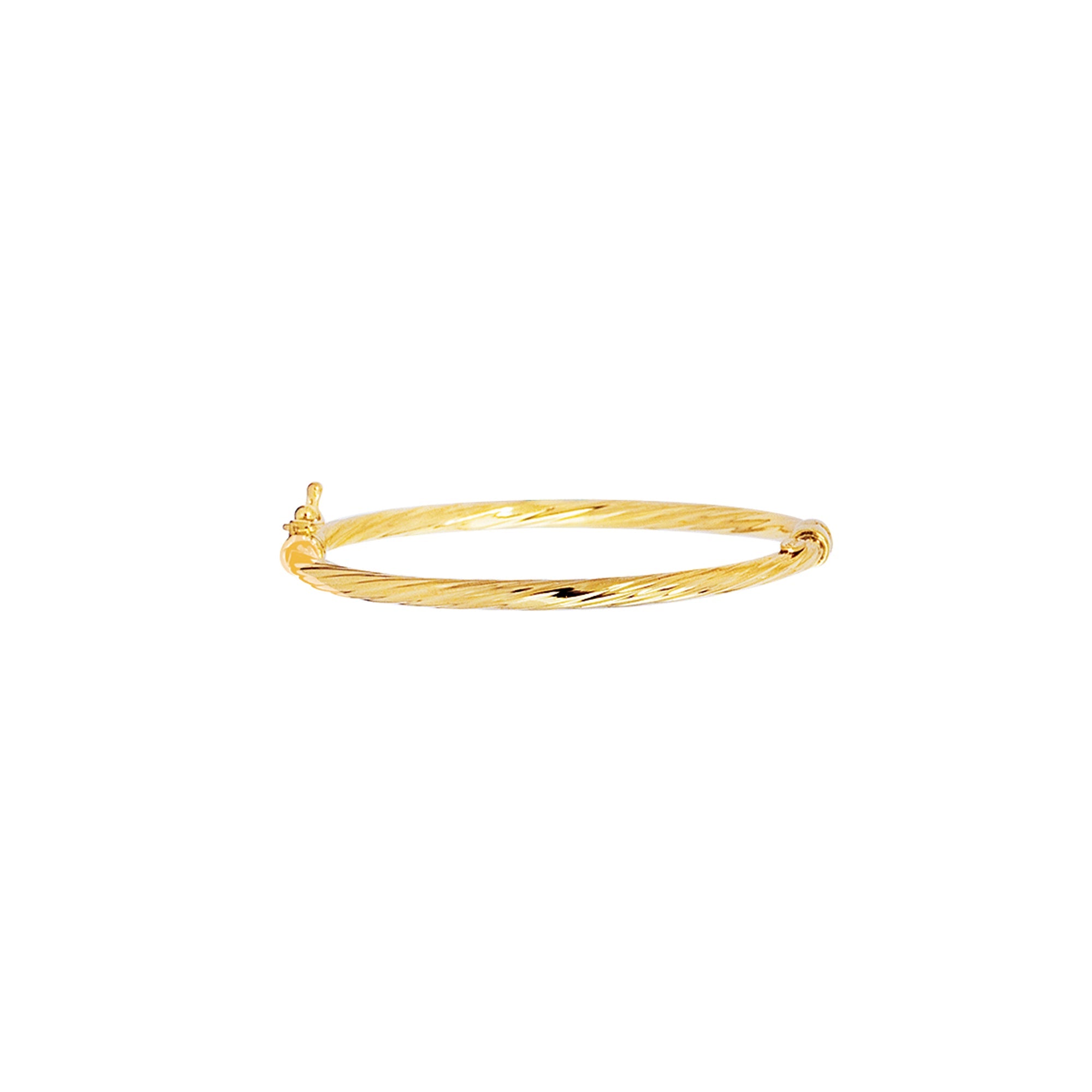 Parkplace Jewelers 14k-gold-polished-twist-childrens-bangle-bg205