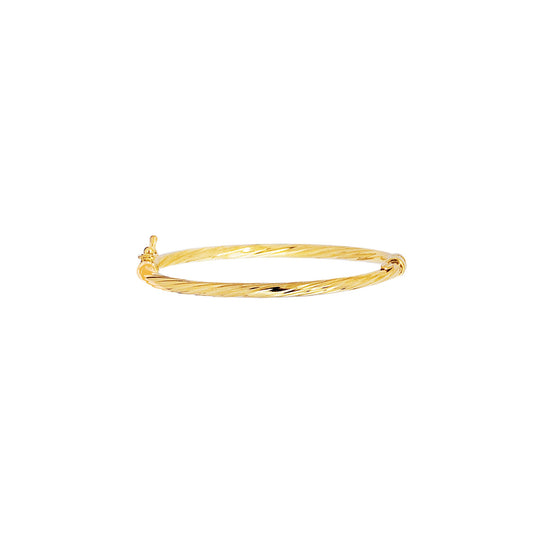 Parkplace Jewelers 14k-gold-polished-twist-childrens-bangle-bg205