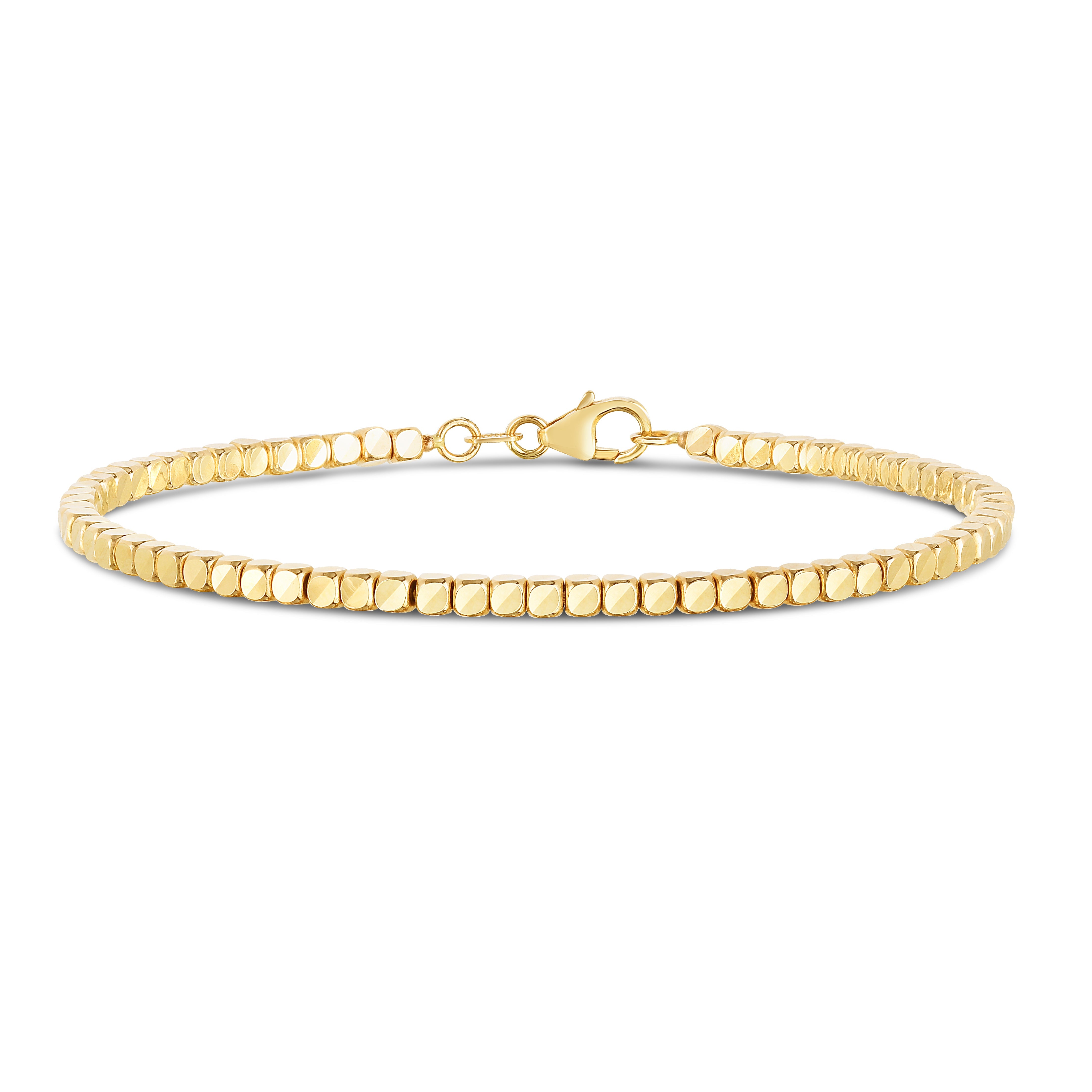 Parkplace Jewelers 14k-gold-cube-bangle-bg3144