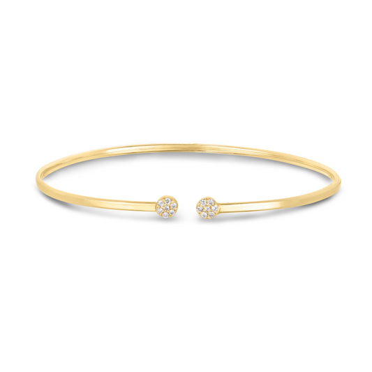 Parkplace Jewelers 14k-gold-diamond-cluster-cuff-bangle-bg3243