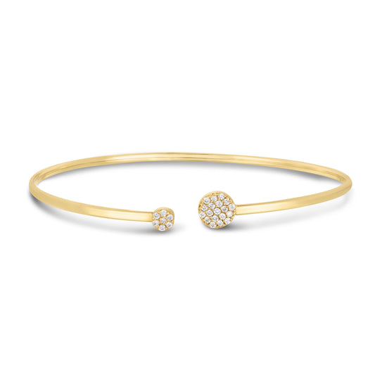 Parkplace Jewelers 14k-gold-asymetrical-diamond-cluster-cuff-bangle-bg3244