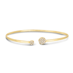 Parkplace Jewelers 14k-gold-asymetrical-diamond-cluster-cuff-bangle-bg3244