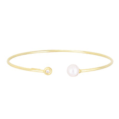 Parkplace Jewelers 14k-diamond-and-pearl-bangle-bg3368