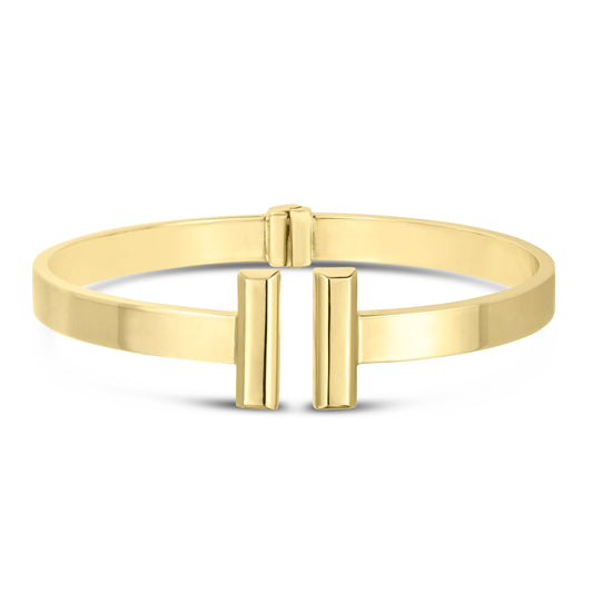 Parkplace Jewelers 14k-gold-bar-cuff-bangle-bg3407