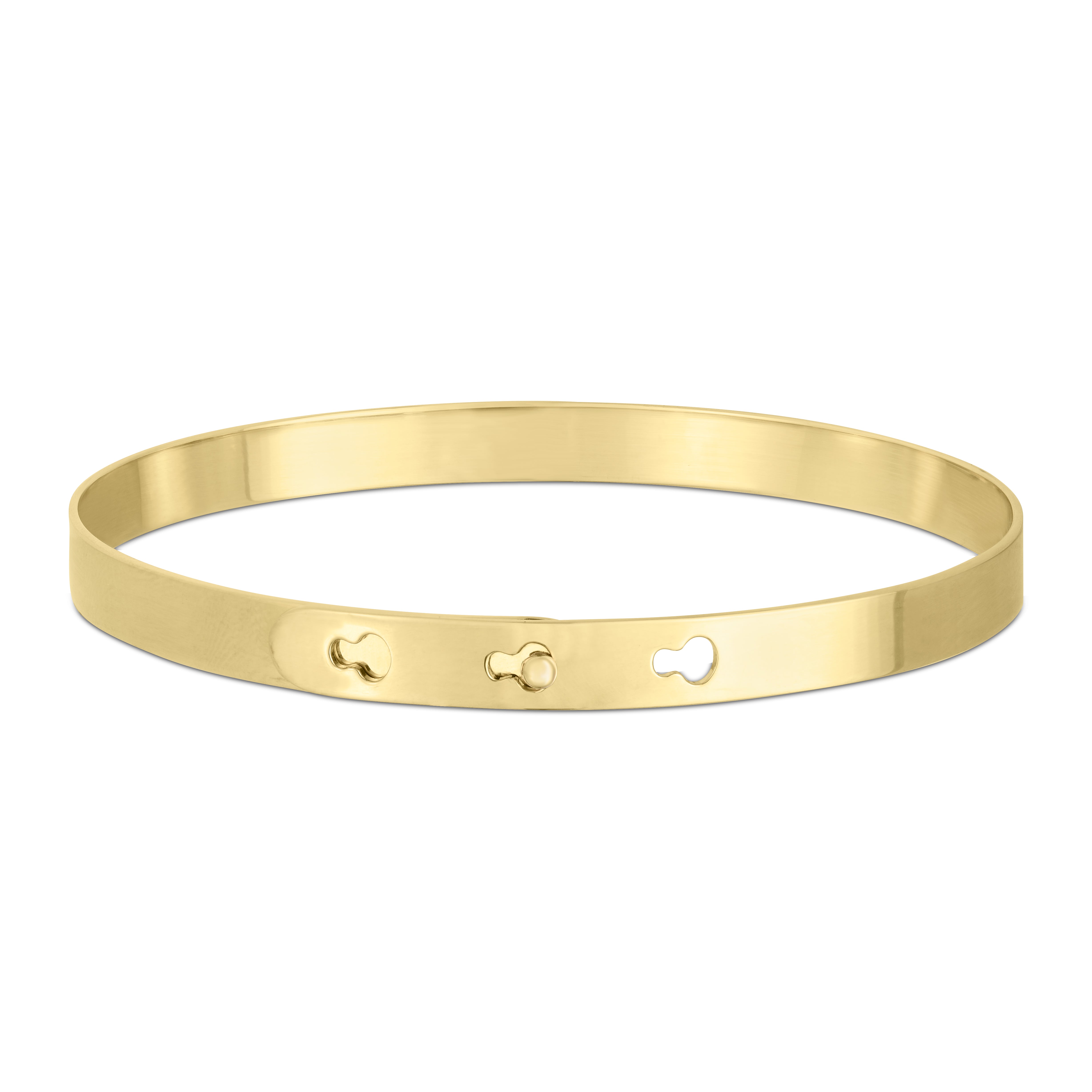 Royal Chain 14K Gold Keyhole High Polish Bangle BG3424