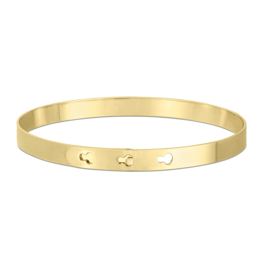Parkplace Jewelers 14k-gold-keyhole-high-polish-bangle-bg3424