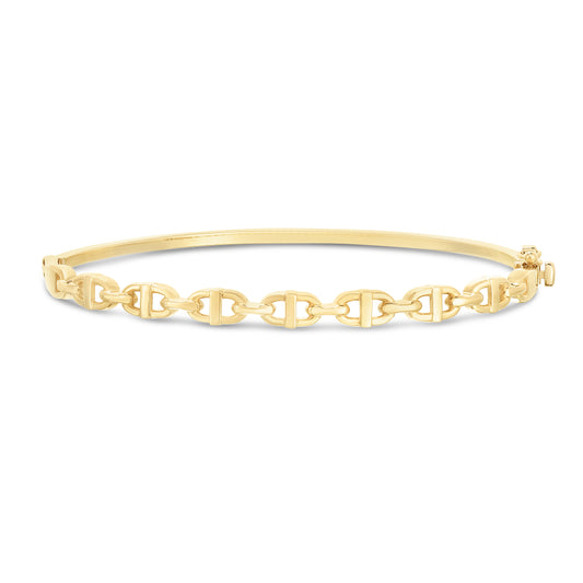 Royal Chain 14K Puffed Mariner Bangle BG3540