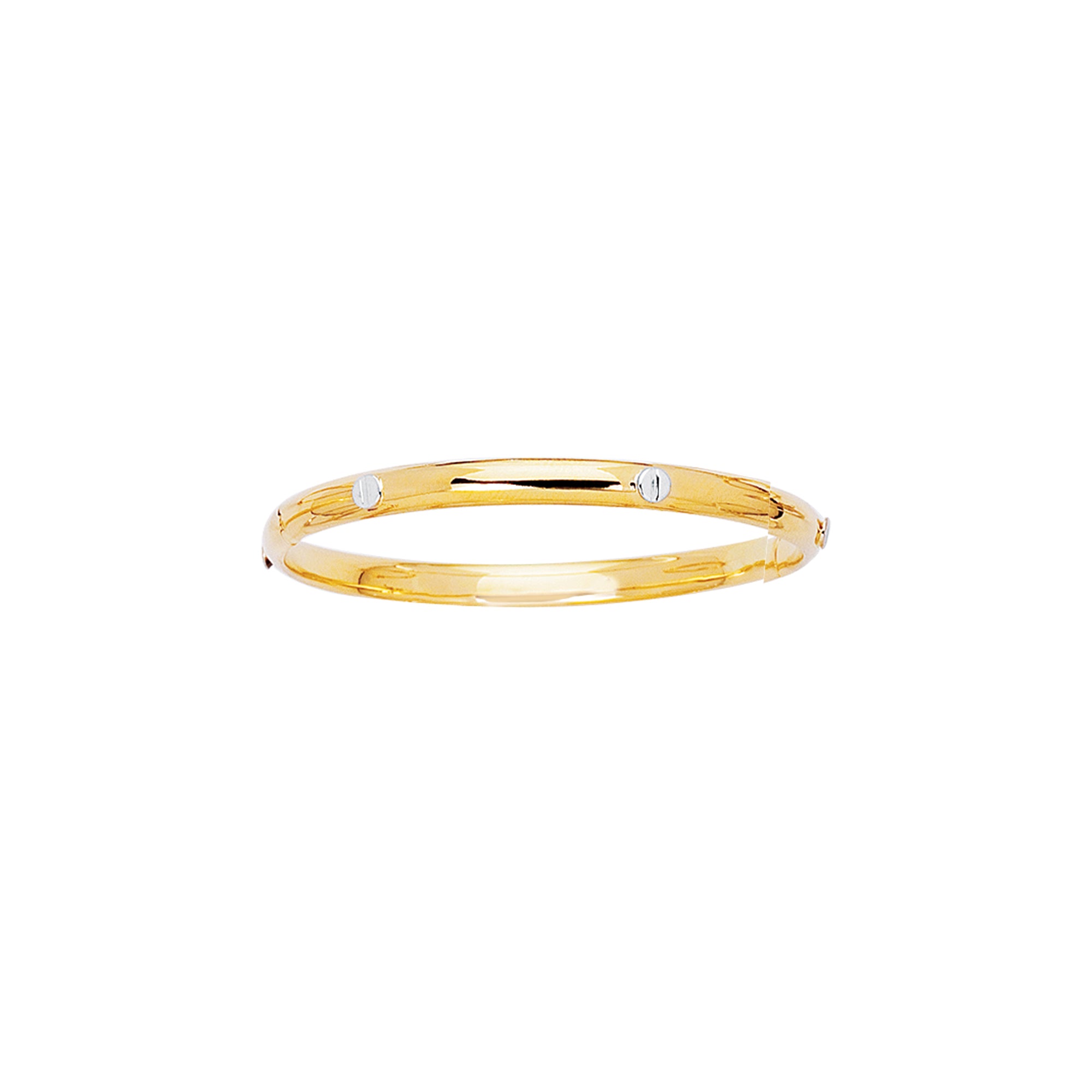 Royal Chain 14K Gold Screw Accent Children's Bangle BG67