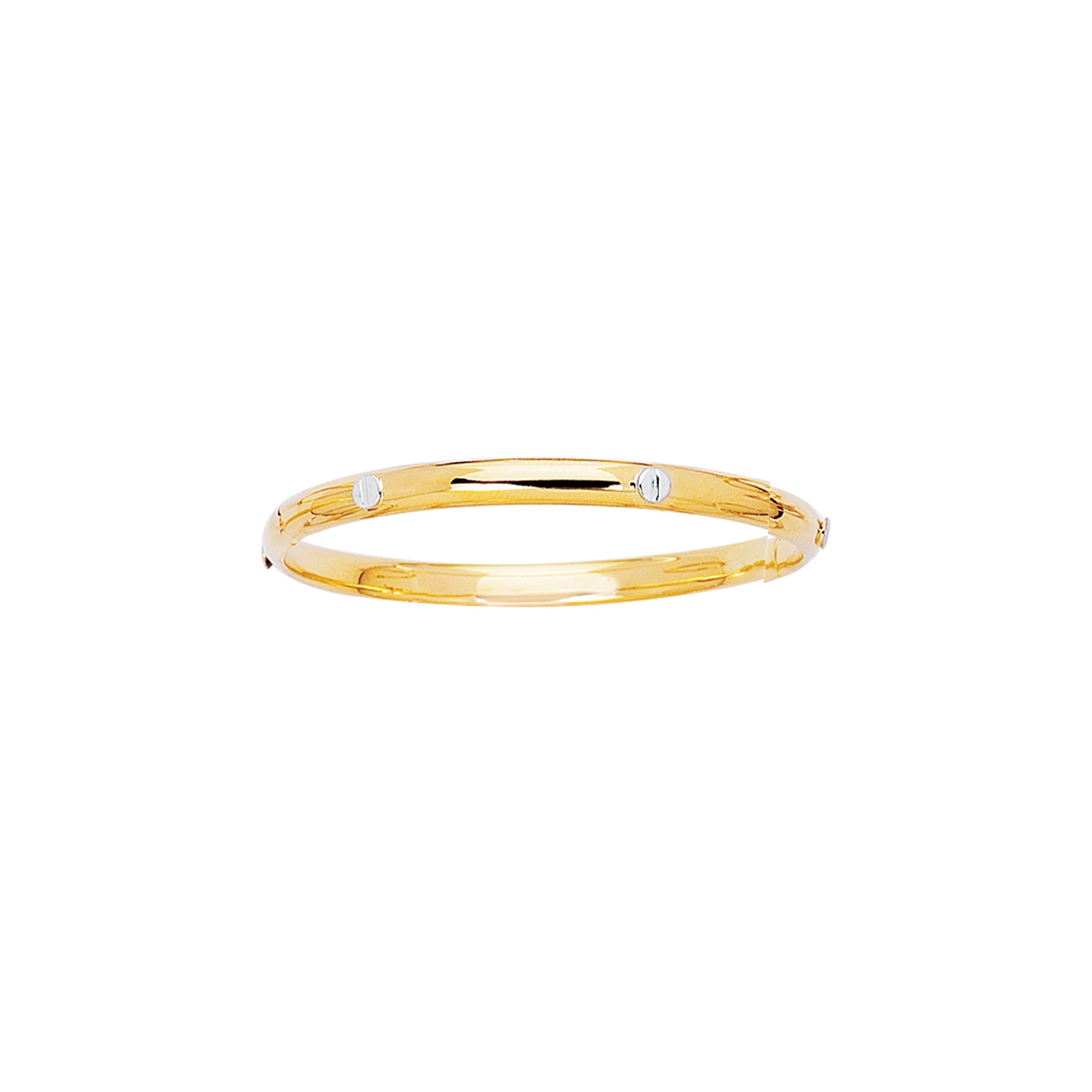 Parkplace Jewelers 14k-gold-screw-accent-childrens-bangle-bg67