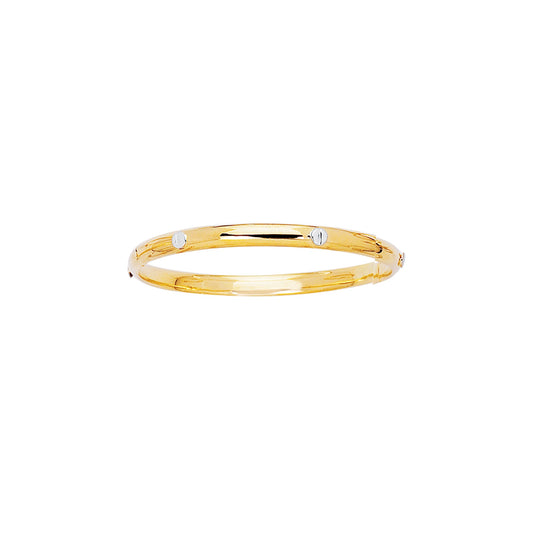 Parkplace Jewelers 14k-gold-screw-accent-childrens-bangle-bg67
